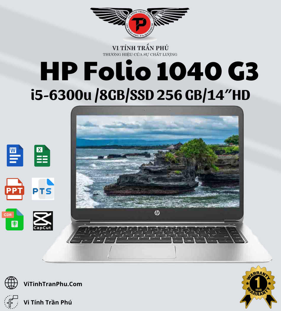Laptop HP Folio 1040 G3 Ultrabook - i5 6300U