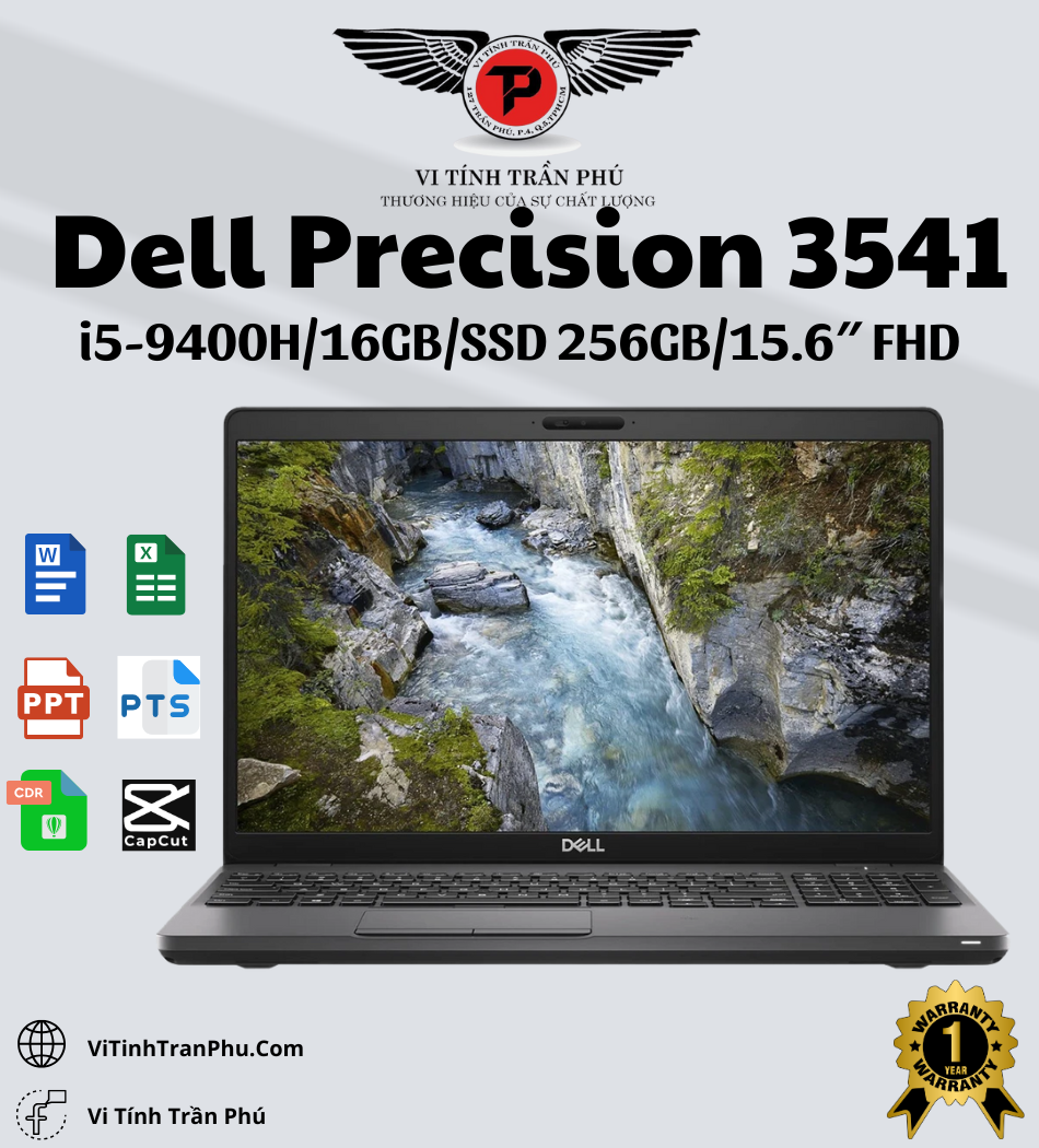Dell Precision 3541 i5-9400H/ Ram 16GB/ SSD 256GB /15.6