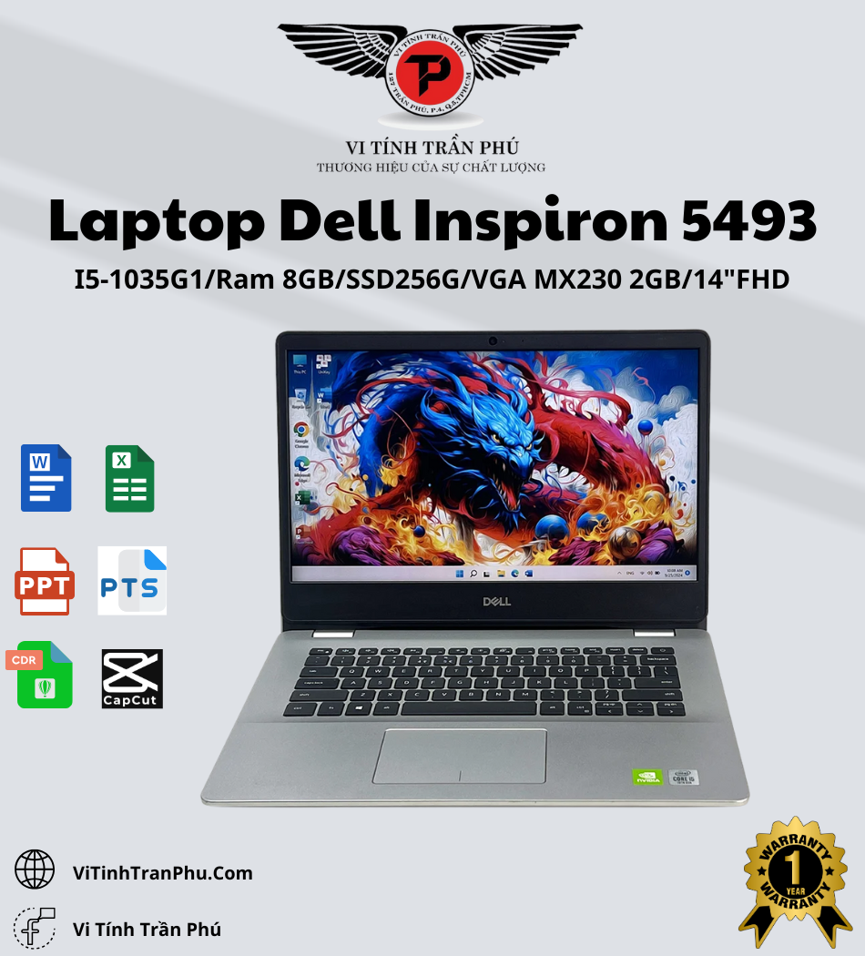 Laptop Dell Inspiron 5493 - Intel Core i5-1035G1 | MX230 2Gb
