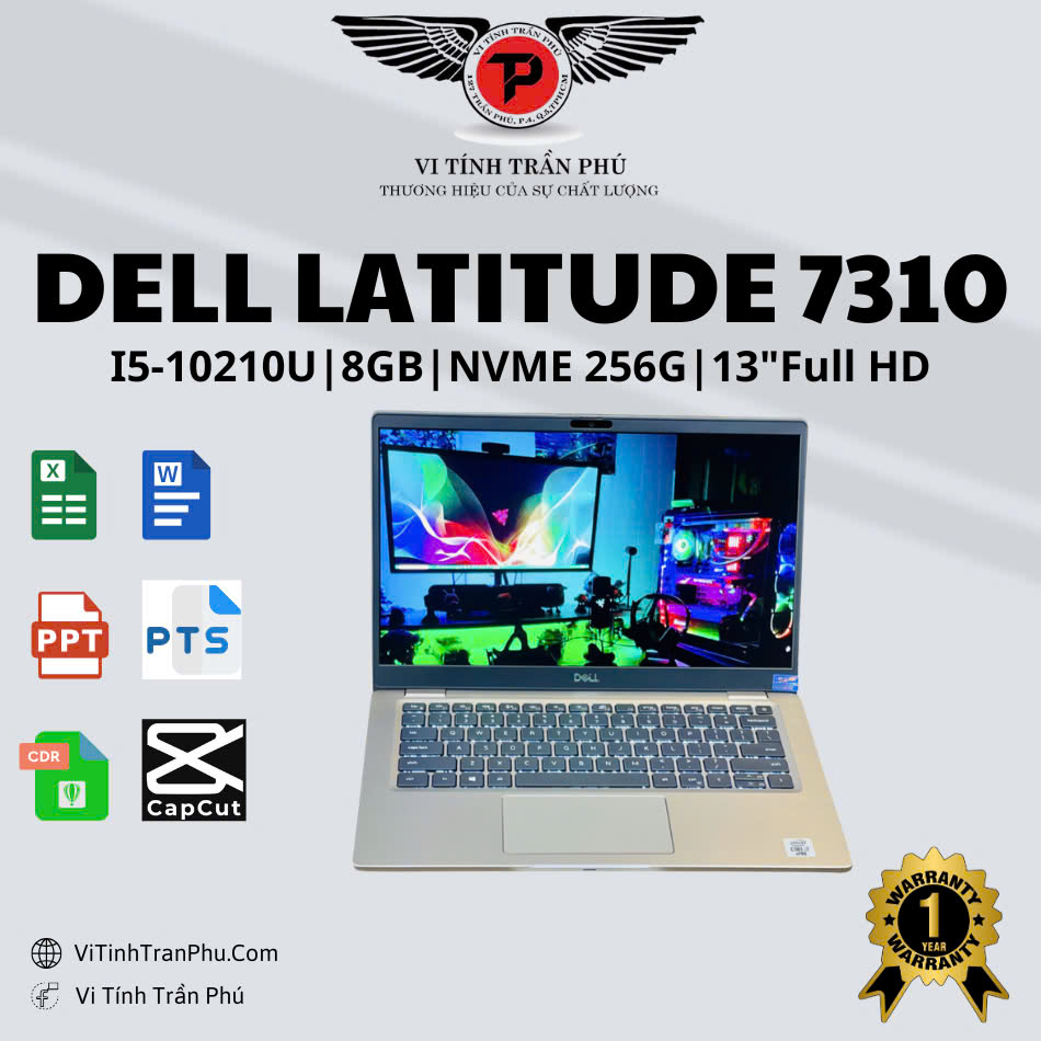 Laptop Dell Latitude 7310 (Nhôm) - Core i5 10th - 13