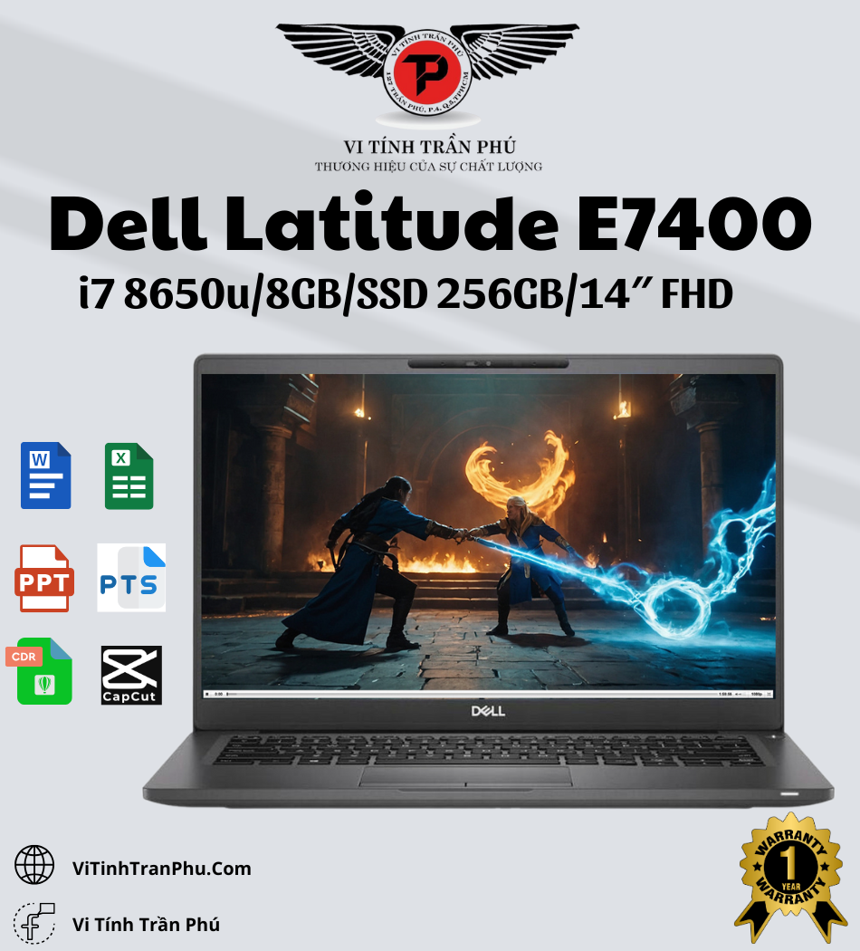 Laptop Dell Latitude E7400 - i7 8650U
