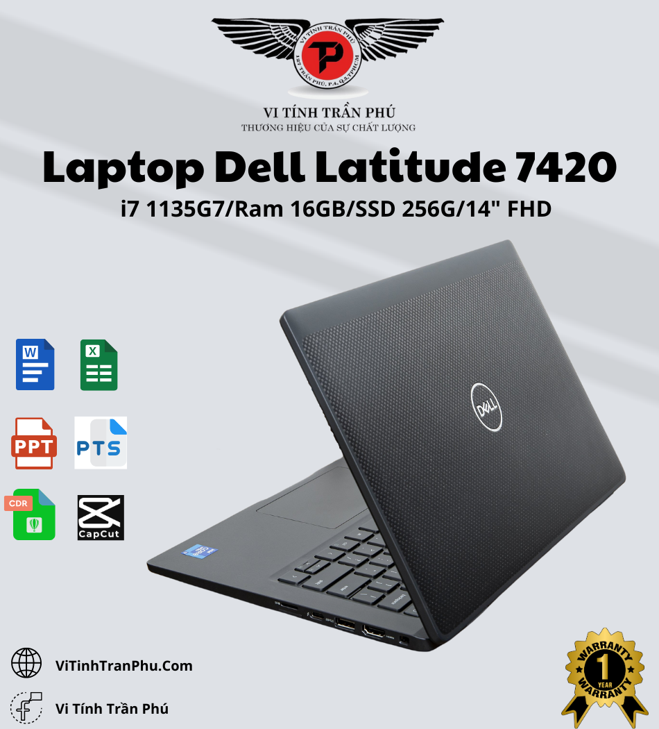 Laptop Dell Latitude 7420 i7 1135G7/ 16GB/ Nvme 256Gb/ 14