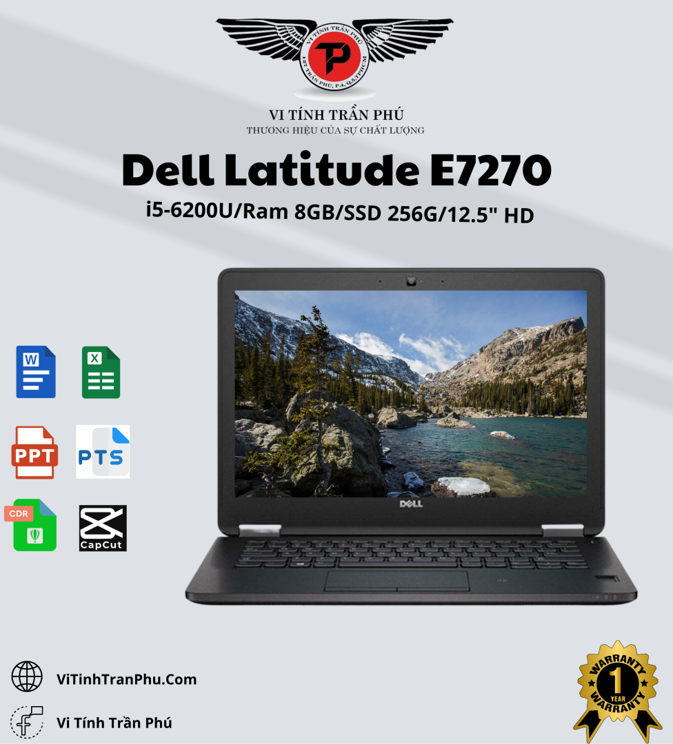 Laptop Dell Latitude E7270 - Core i5 6200u