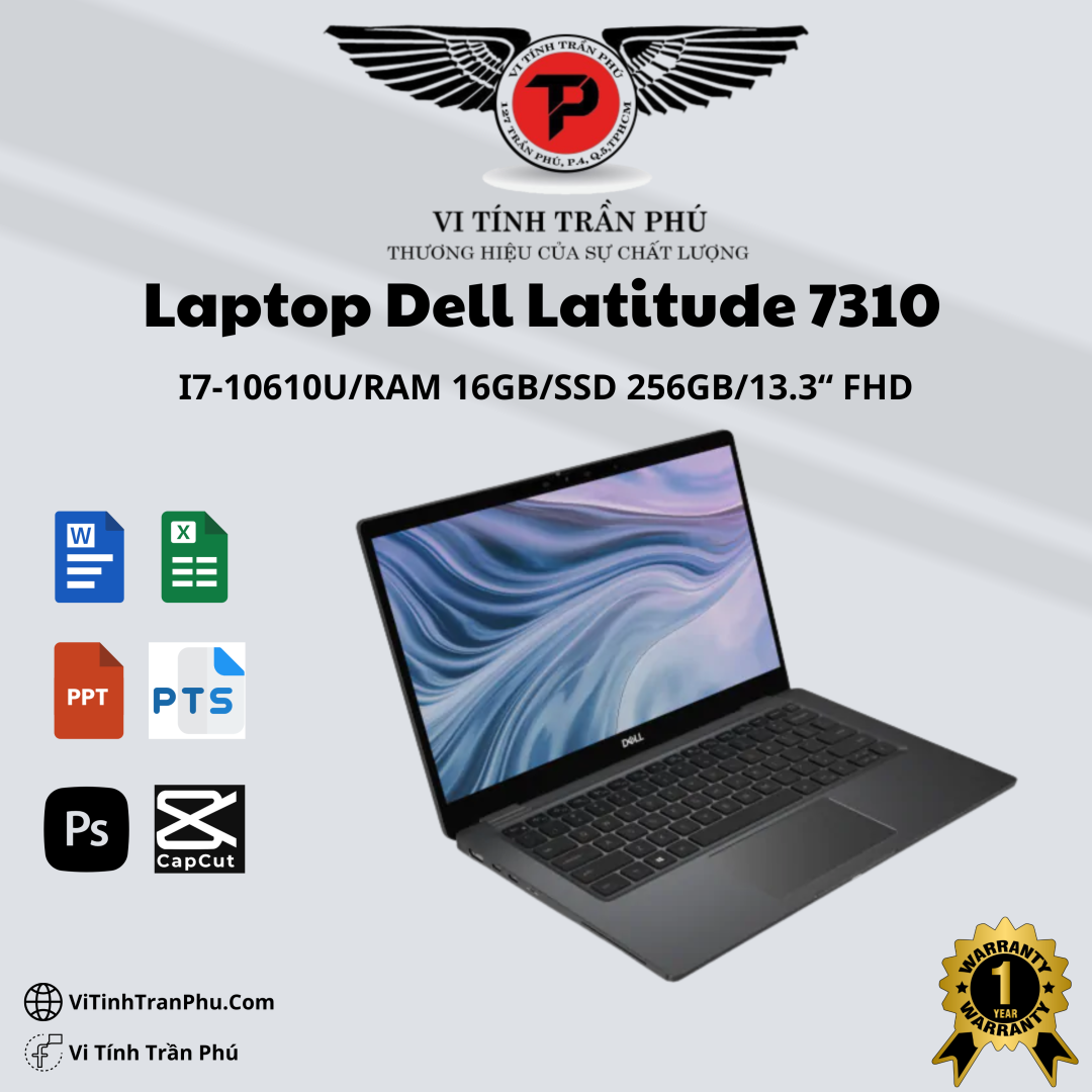 Dell Latitude7310 i7-10610U | RAM 16GB | SSD 256GB NVMe | 13.3 Inch Full HD