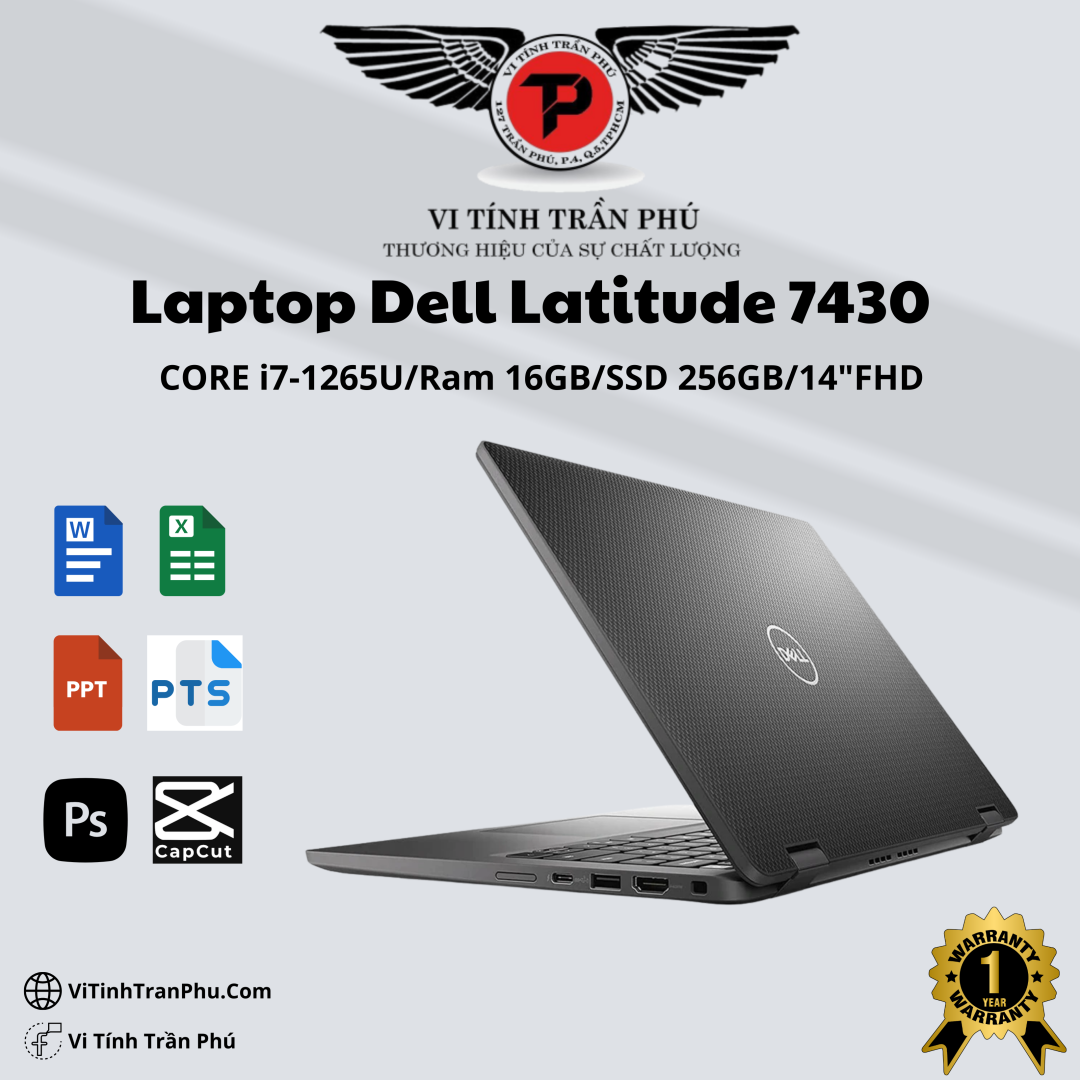 Laptop Dell Latitude 7430 i7 1265u/ 16GB/ Nvme 256Gb/ 14