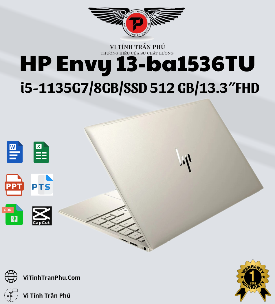 Laptop HP Envy 13-ba1536TU (4U6M5PA) (i5-1135G7/RAM 8GB/512GB SSD/ Windows 11)