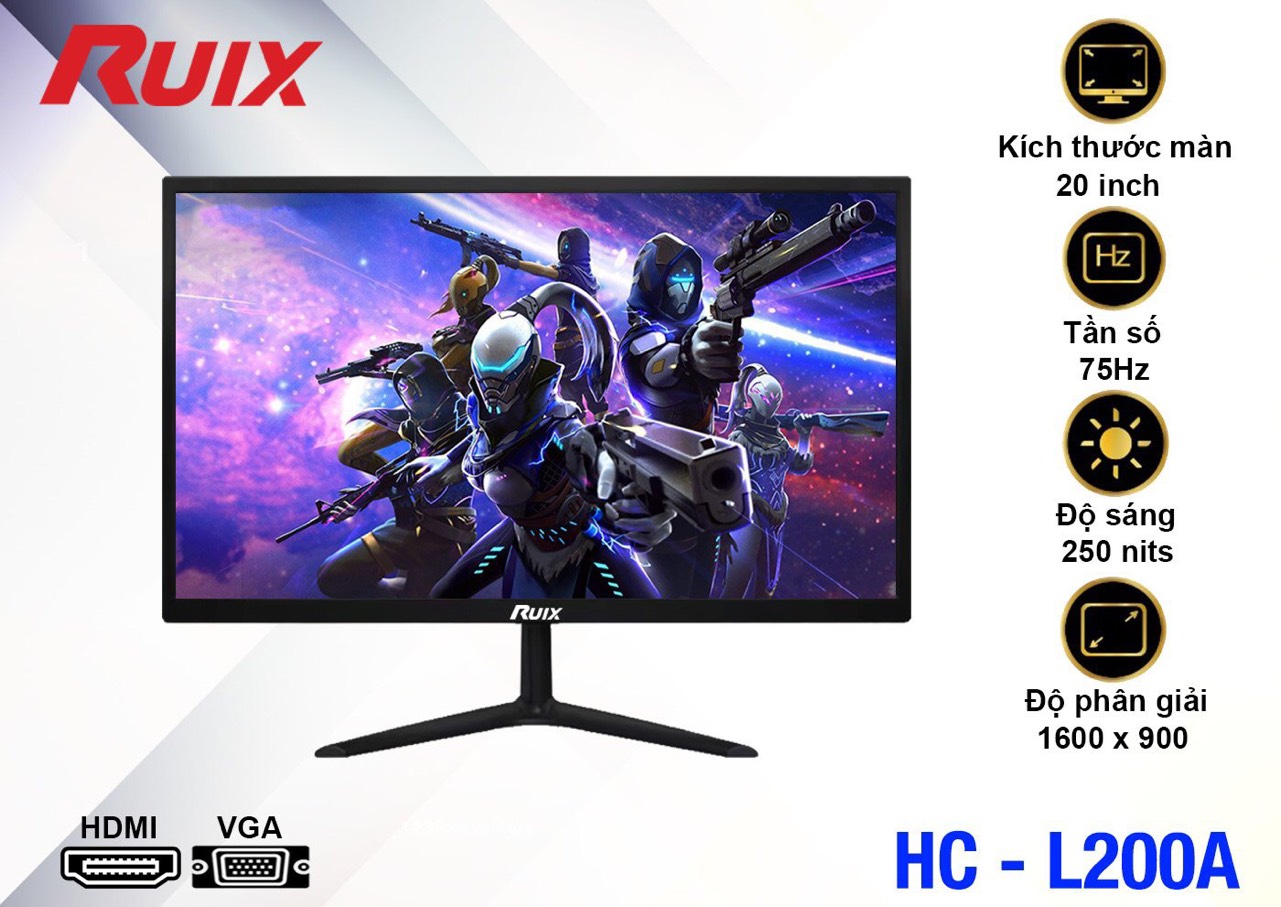 Màn Hình LCD RUIX 20Inch HC-L200A New Chính Hãng
