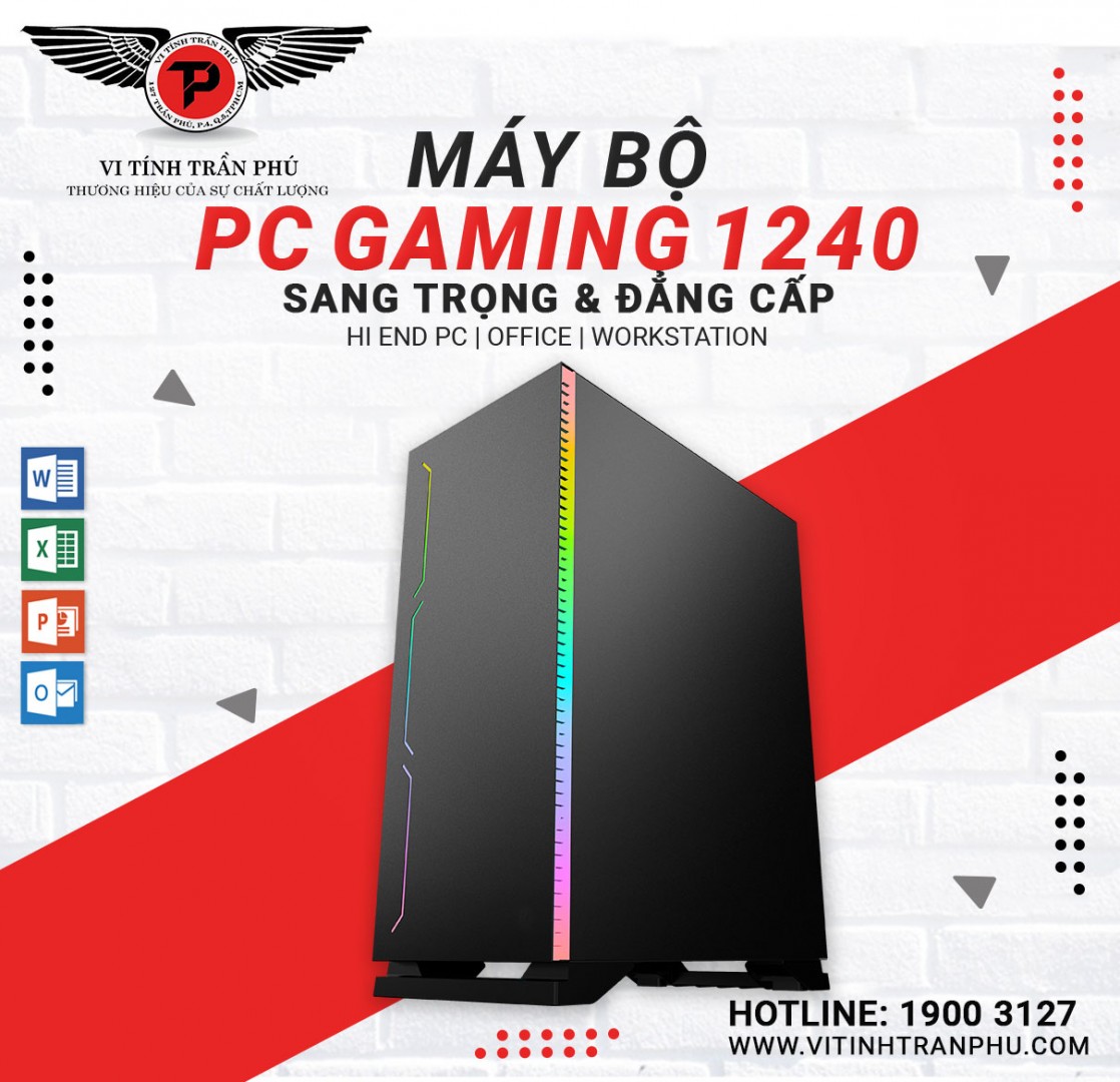 MÁY BỘ GAMING 1240 : I5 12400F/MAINB660/8G/RX550 4G/SSD120G/400W