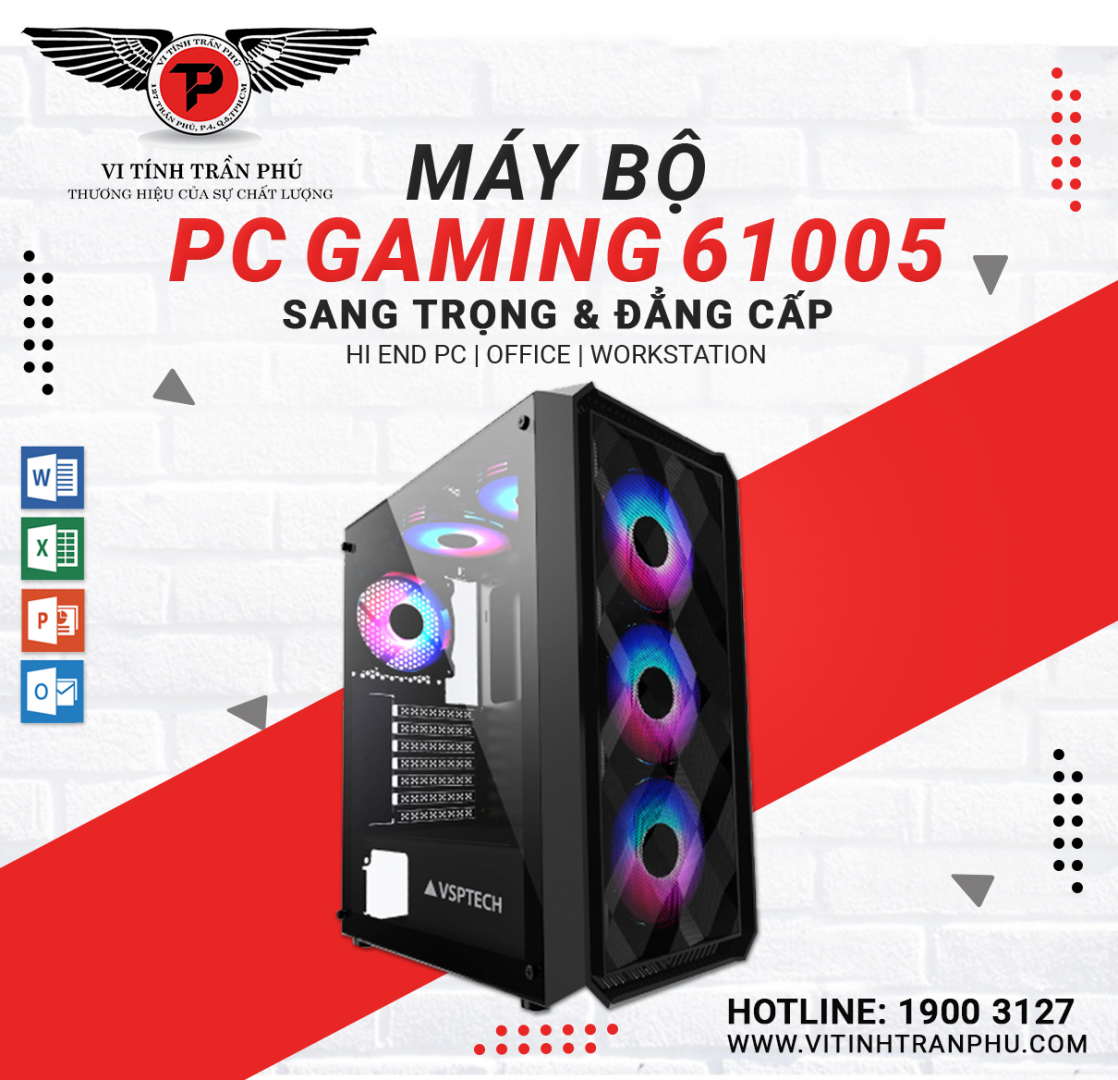 MÁY BỘ GAMING 61005 : H110/I3 6100T/8G/GTX750TI 2G/400W