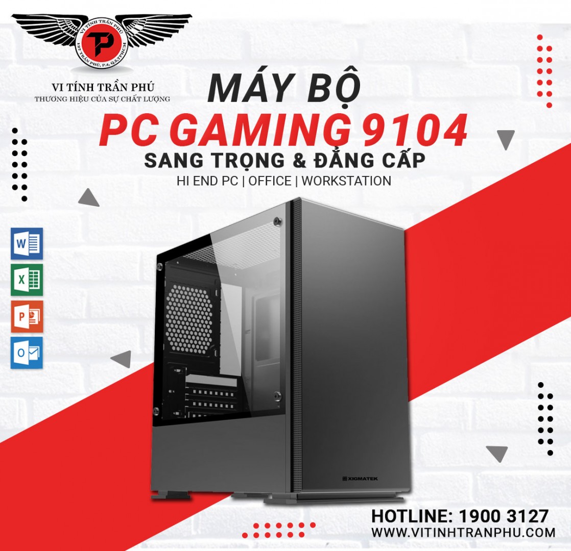 MÁY BỘ GAMING 9104 : I3 9100F/H310/8G/GT730 2GB/SSD120GB/400W