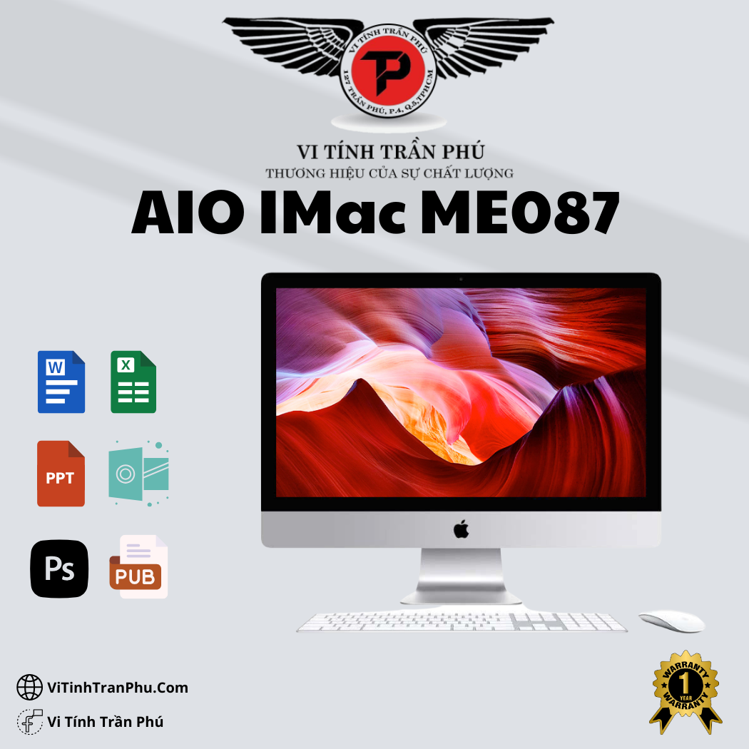 iMac ME087 21.5 inch - Core I5 2.90Ghz/8Gb/SSD 512GB/NVIDIA GeForce GT 750M(1GB)