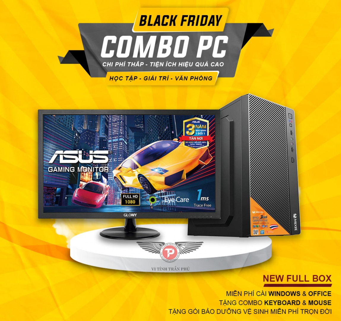 Combo B1 Trọn Bộ Máy Tính Văn Phòng - Có Đồ Họa 2D