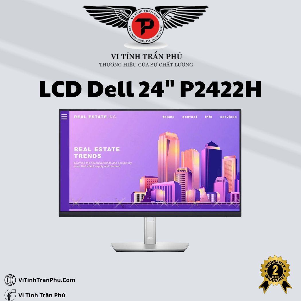 Màn Hình LCD 24 inch Dell P2422H Full HD IPS New NK