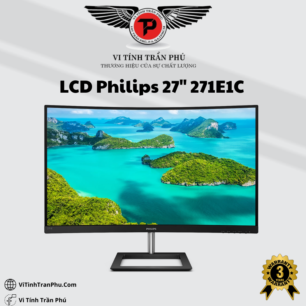 Màn hình LCD Philips cong 271E1C 27 Inch VA 75Hz - New Full Box