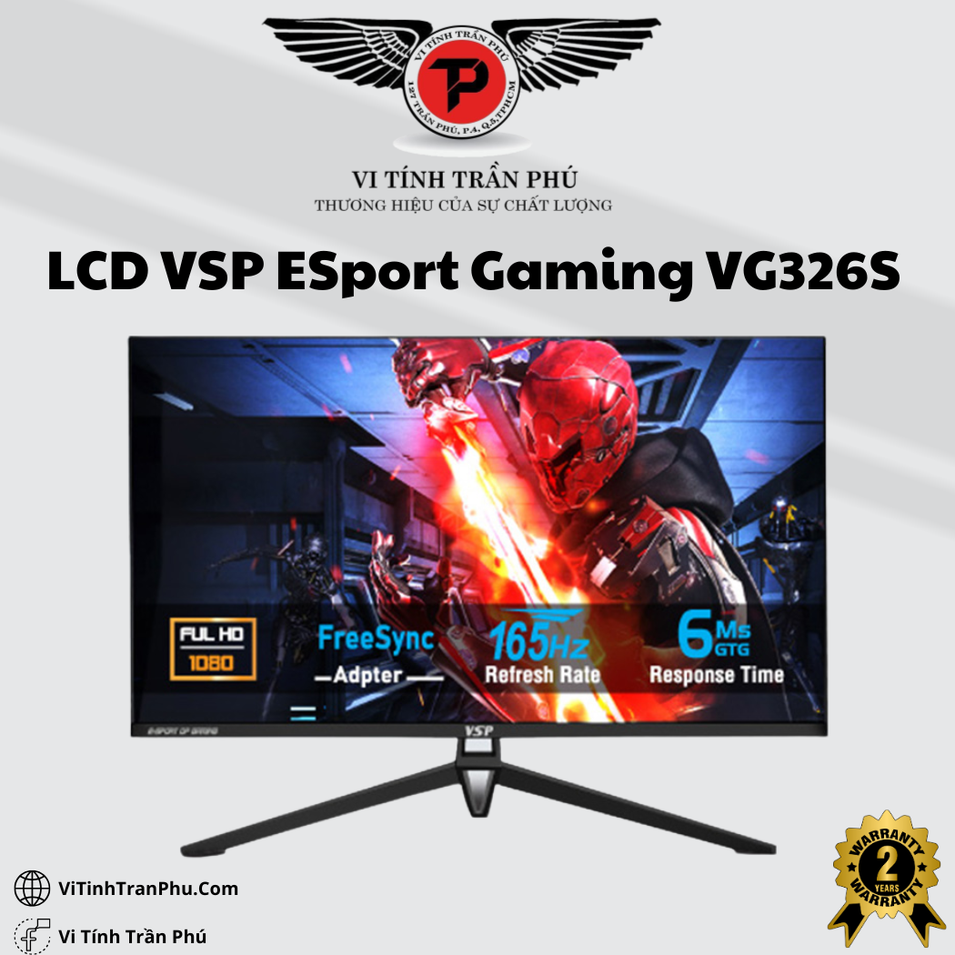 Màn Hình 32″ VSP ESport Gaming VG326S 165Hz