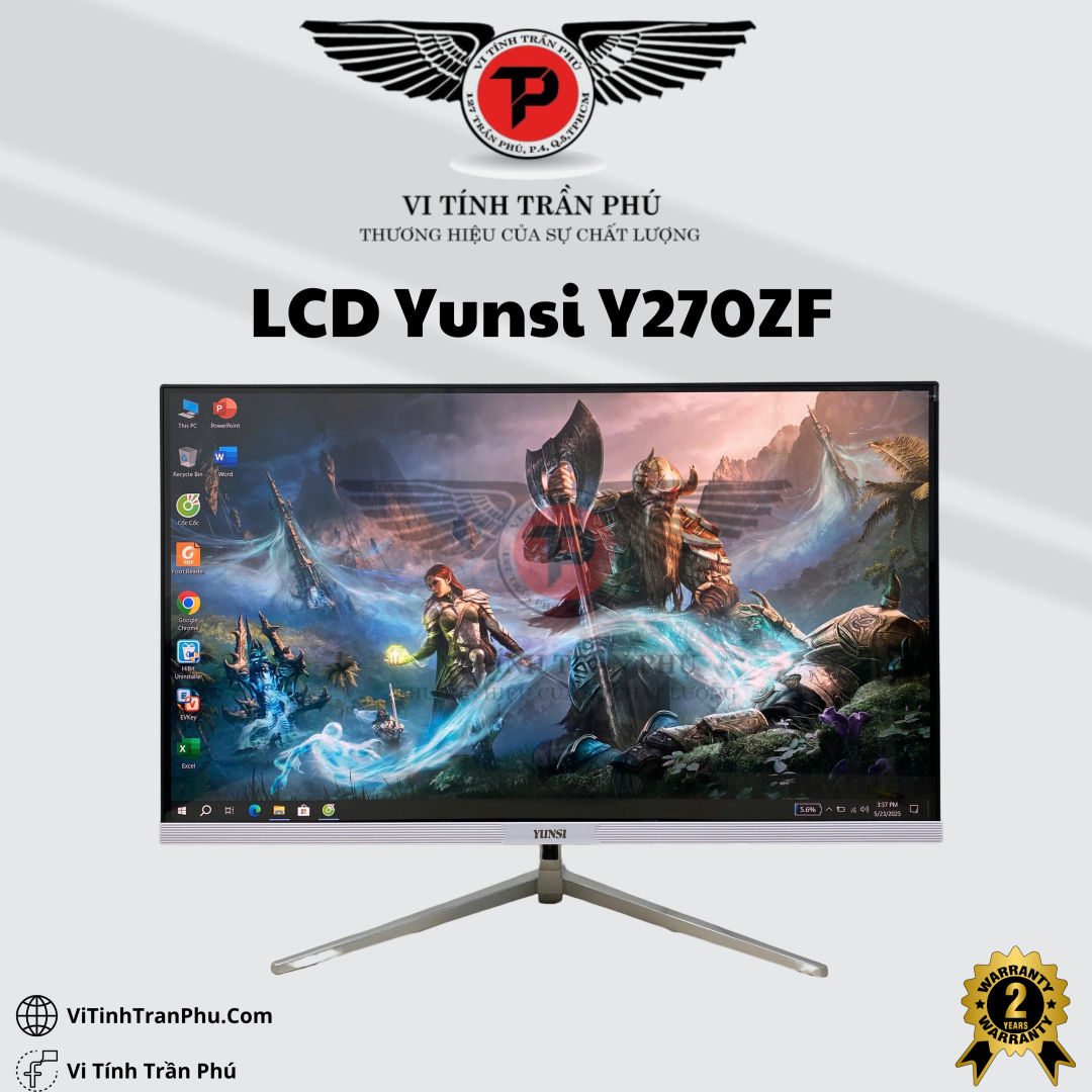 Màn Hình Gaming Yunsi Y270ZF Phẳng (27 inch, FHD, 100Hz, 3ms)