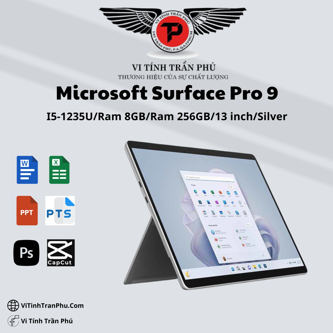 Surface Pro 9 - Core i5 1235u / Ram 8GB/ SSD 256GB/ 13 inch Touch 2880 x 1920
