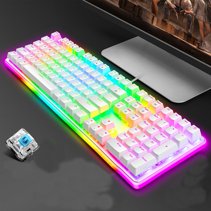 BÀN PHÍM ROYAL KLUDGE RK918 LED FULL VIỀN - TRẮNG BROWN SWITCH NEW BH 12 THÁNG