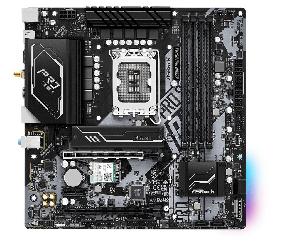 MAINBOARD ASROCK B660M PRO RS (INTEL B660, SOCKET 1700, M-ATX, 4 KHE RAM DDR4)