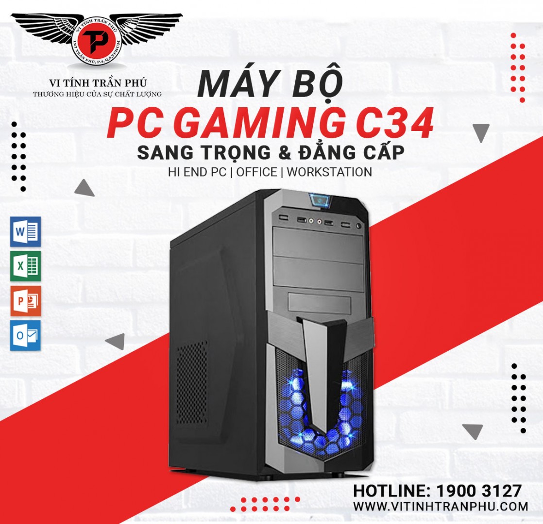 MÁY BỘ GAMING C34: I5 3470/MAIN H61/RAM 8G/SSD 120GB/GT730 2G/350W
