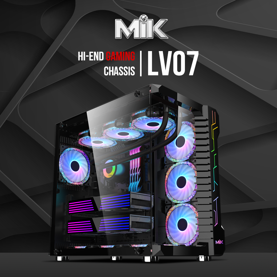 VỎ CASE MIK LV07 – BLACK (MID TOWER)
