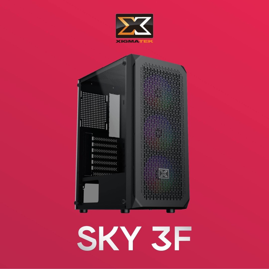 CASE XIGMATEK SKY 3F - GAMING ATX, KÈM 03 FAN XIGMATEK X22F