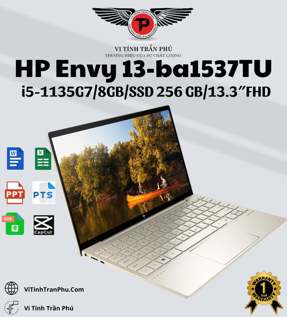 Laptop HP Envy 13-ba1537TU (i5-1135G7,8GB RAM,256GB SSD,Intel Graphics,13.3
