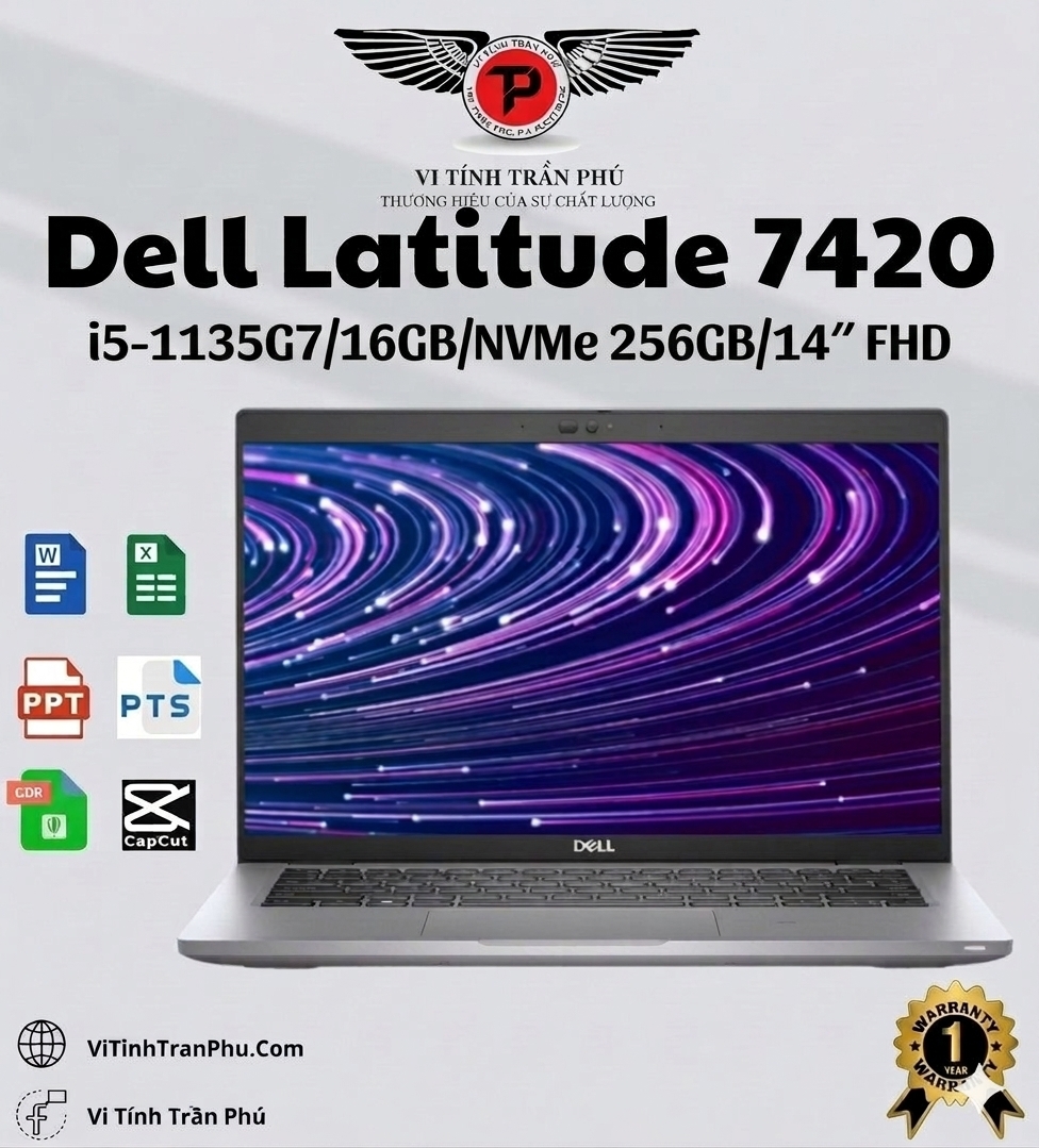 Laptop Dell Latitude 7420 i5 1135G7/ 16GB/ Nvme 256Gb/ 14