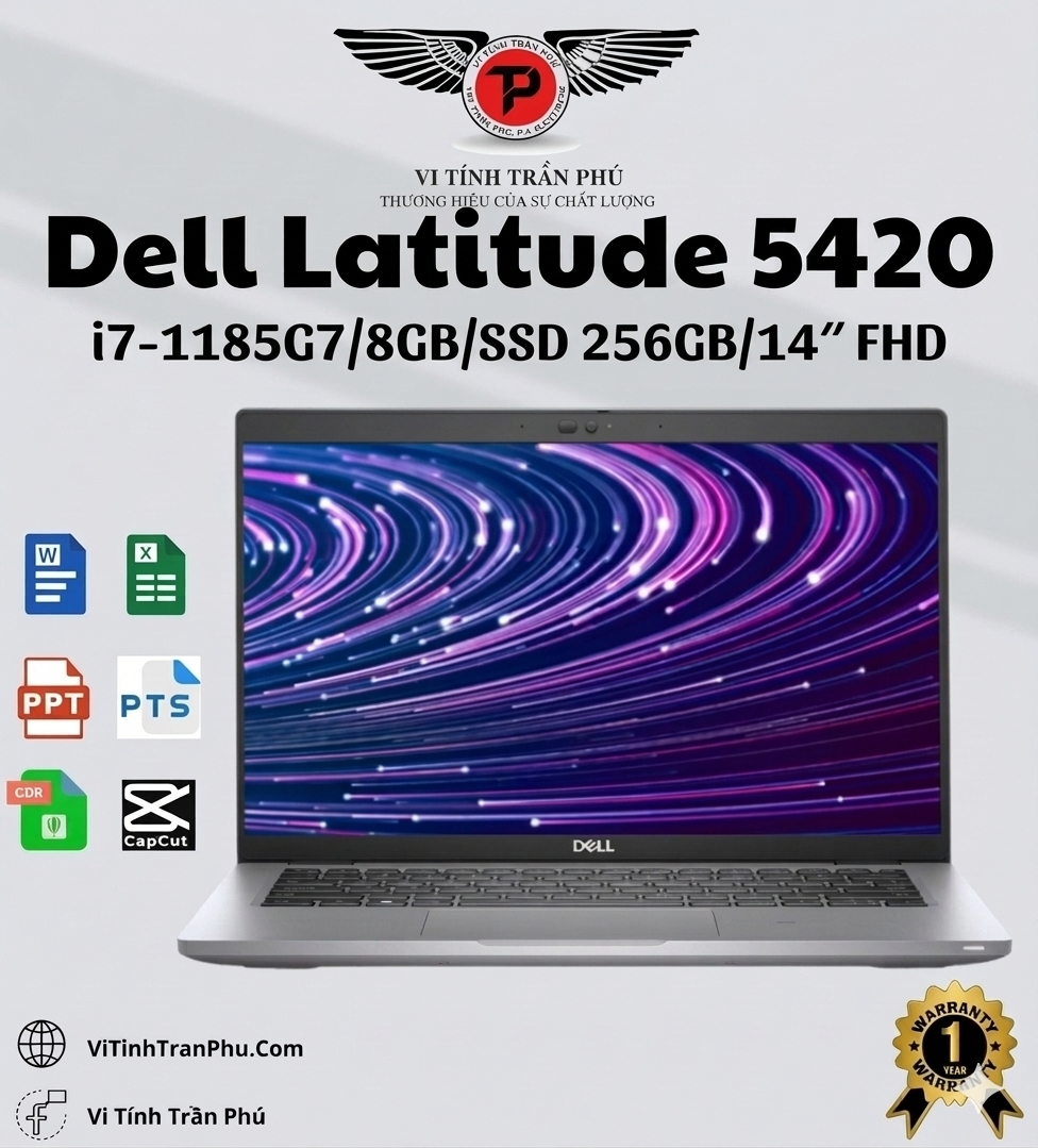 Laptop Dell Latitude 5420 - Intel Core i7-1185G7 | 8GB | Nvme 256Gb - 14in FHD