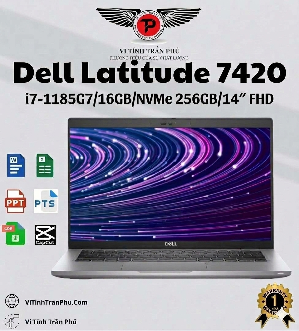 Dell Latitude 7420 Core i7 11th 1185G7/16G/ 256Gb/ 14in FHD