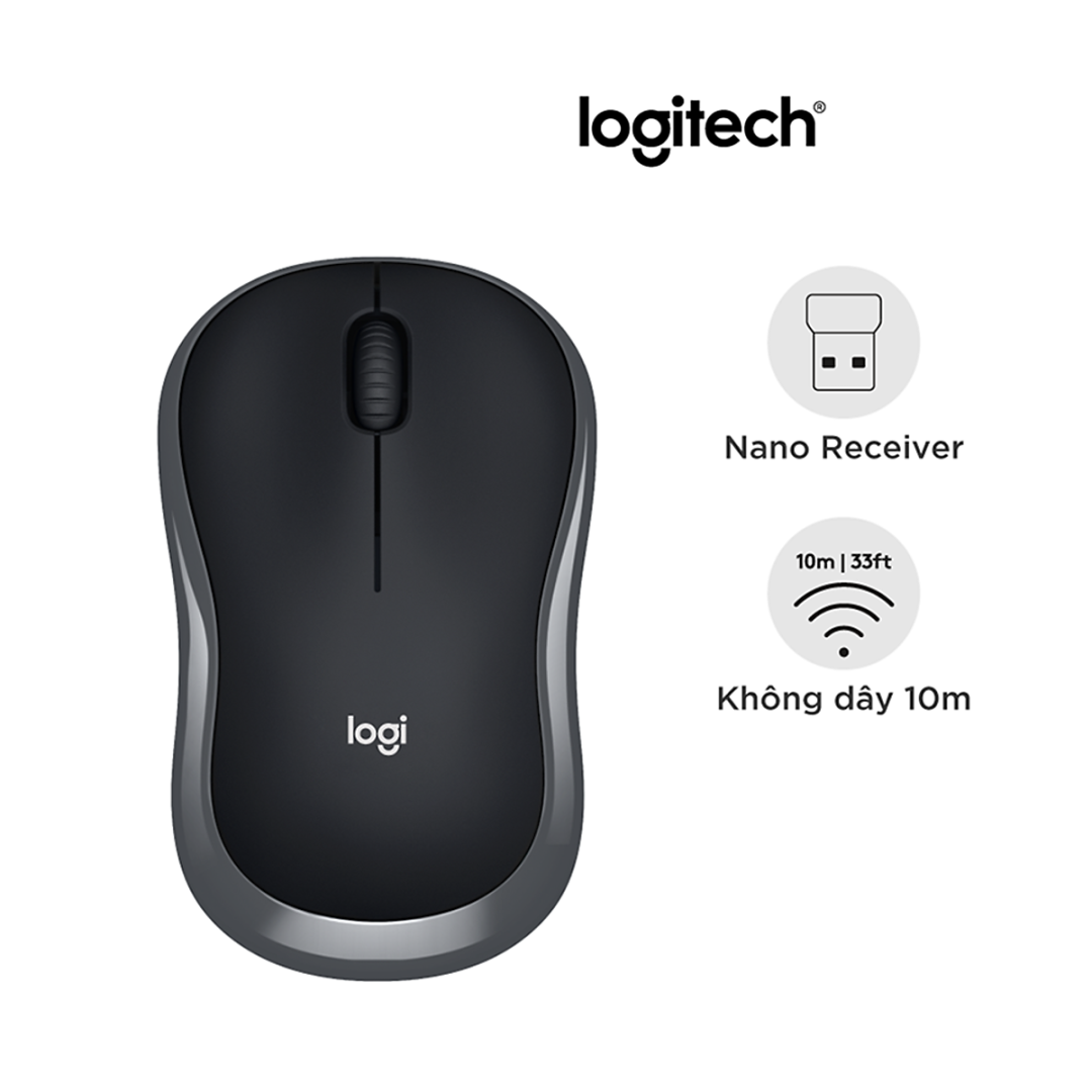 Chuột Máy Tính Không Dây Logitech B175 (Đen)