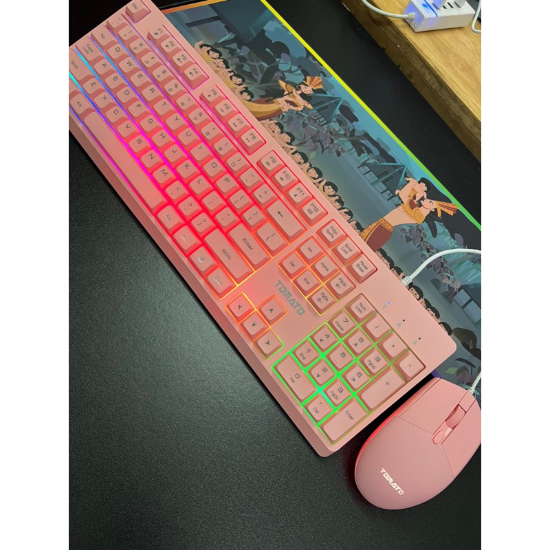 Combo Bàn phím Chuột Tomato S100 - Hồng