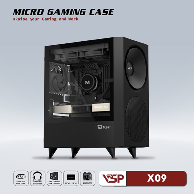 CASE VSP MICRO GAMING X09 - BLACK